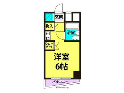 キューブ東塚口(ワンルーム/1階)の間取り写真