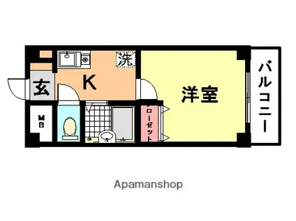 アクティ塚口(1K/6階)の間取り写真