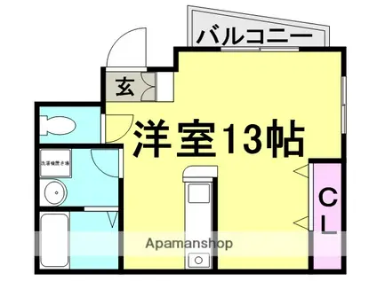 T-BOX(ワンルーム/3階)の間取り写真