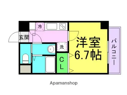 ラグゼ尼崎ウエスト(1K/2階)の間取り写真