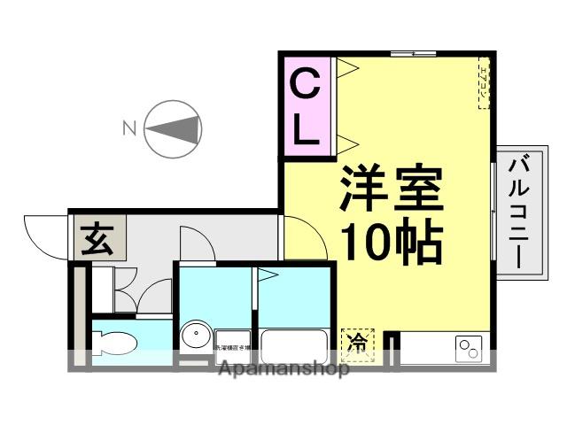 クレールA棟B棟(ワンルーム/1階)の間取り写真