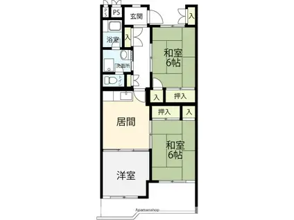 サン兵庫(3DK/5階)の間取り写真