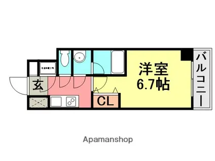 ブランTAT尼崎七松町1(1K/3階)の間取り写真