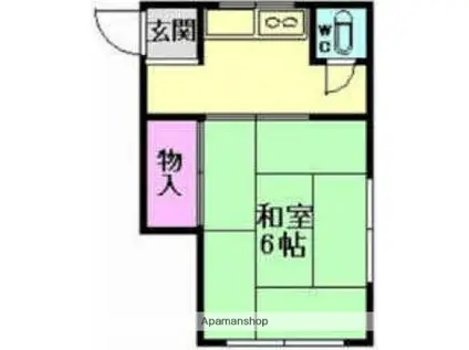 昇幸ハイツ(1K/4階)の間取り写真