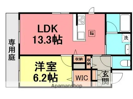 シャーメゾン槐(1LDK/1階)の間取り写真