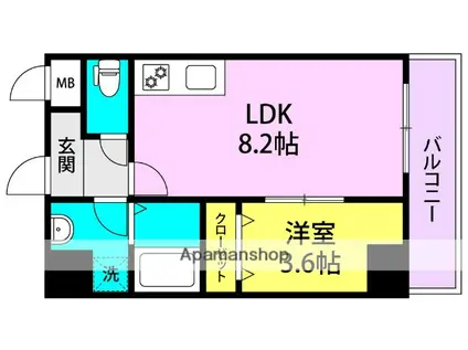 MAISON PREMIER6(1LDK/5階)の間取り写真