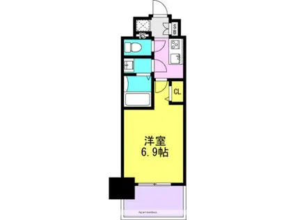 フォーリアライズ尼崎エラン(1K/2階)の間取り写真