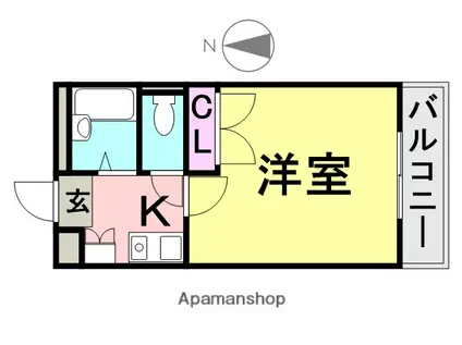 阪神電鉄本線 武庫川駅 徒歩17分 3階建 築29年(1K/3階)の間取り写真