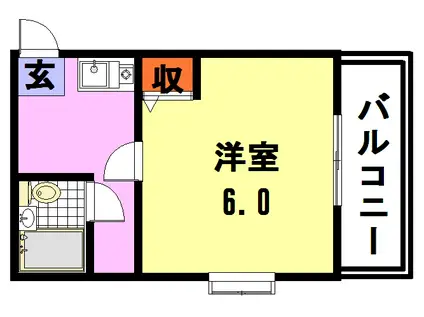 ロジェマンション(1K/3階)の間取り写真