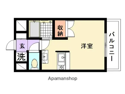 サンロード武庫之荘(1K/5階)の間取り写真