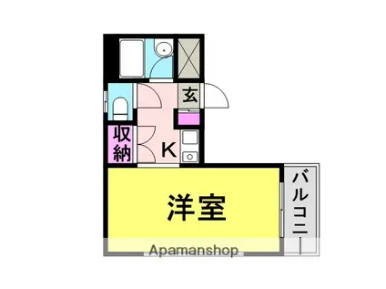 メゾン出口(1K/3階)の間取り写真