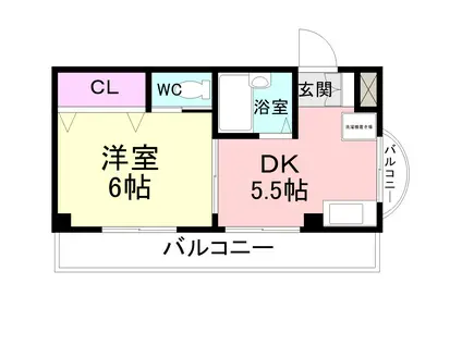 ハイマット武庫(1DK/3階)の間取り写真