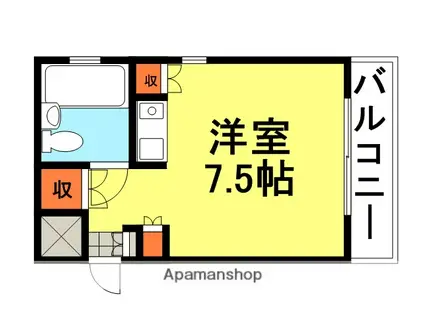 メゾンフィルブロード(ワンルーム/1階)の間取り写真