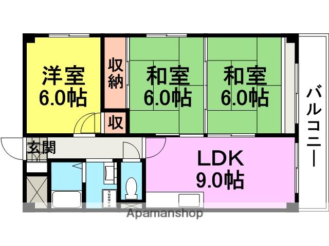 コア武庫之荘(3LDK/5階)の間取り写真