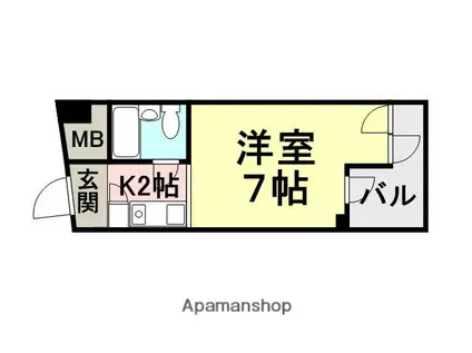 プリエールJR塚口駅前(ワンルーム/2階)の間取り写真