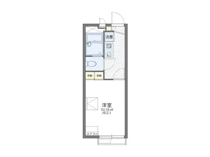 レオパレスサンライズヒル(1K/2階)の間取り写真