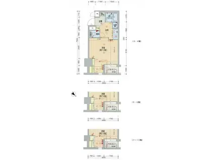 プレサンス神戸メリケンパーク前(1K/6階)の間取り写真