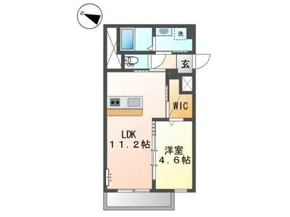 グランデュオ三宮Ⅱ(1LDK/5階)の間取り写真