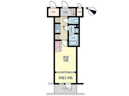 神戸元町NOAH(2K/5階)の間取り写真