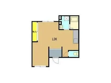 プチシャトーあけぼの(ワンルーム/2階)の間取り写真