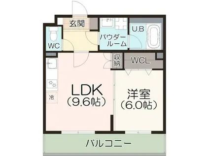 アークメゾン王子公園(1LDK/3階)の間取り写真
