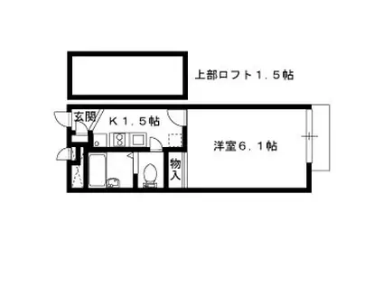 レオパレスカレンコート(1K/2階)の間取り写真