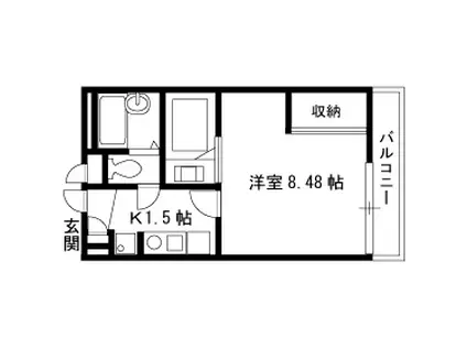 レオパレス SEA ROAD(1K/1階)の間取り写真