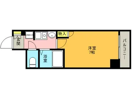 エステムコート新神戸エリタージュ(1K/10階)の間取り写真