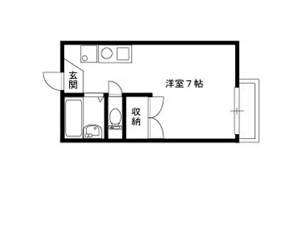 レオパレス天城(1K/2階)の間取り写真