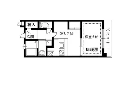 アーバンヴィレッジ兵庫エスタシオン(1DK/9階)の間取り写真