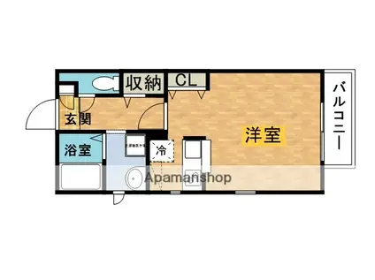 谷上平和荘(ワンルーム/2階)の間取り写真