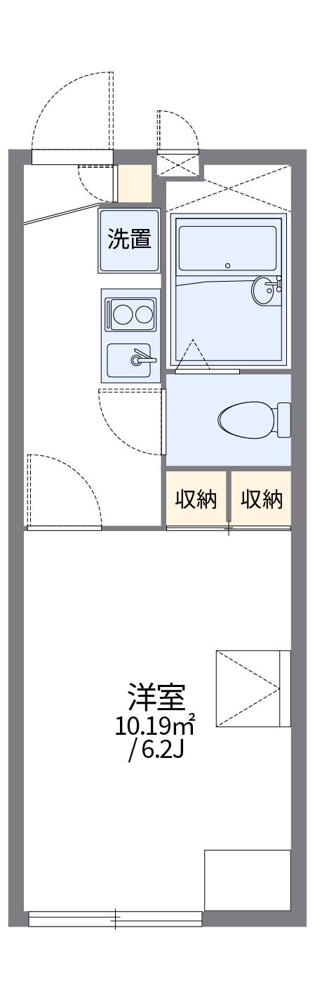 レオパレスメイプル名来(1K/2階)の間取り写真