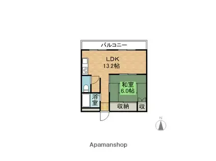 ソリッソ有馬(1LDK/2階)の間取り写真