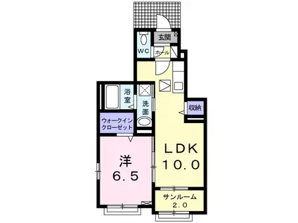 メゾン・ド・リアンⅩⅡ(1LDK/1階)の間取り写真