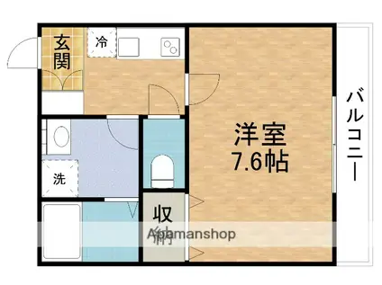 KORE・YIELD神戸北(1K/1階)の間取り写真