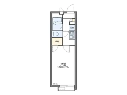 レオパレス近松Ⅱ(1K/2階)の間取り写真