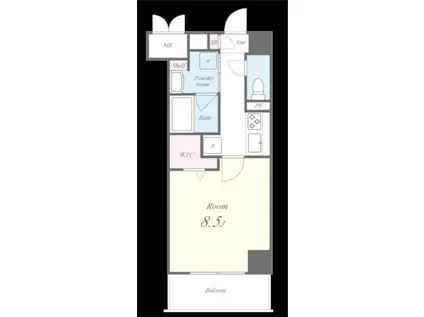 トリアノン塚口(1K/2階)の間取り写真