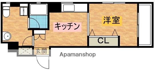 ハイメゾンヴェルデ(ワンルーム/2階)の間取り写真