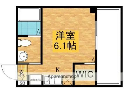 ベアーレ(ワンルーム/2階)の間取り写真