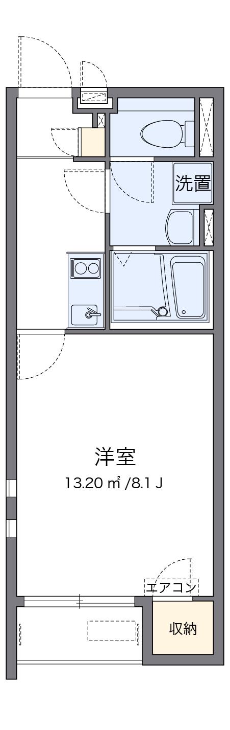 クレイノすずかぜ(1K/1階)の間取り写真
