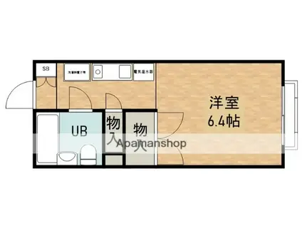 メゾンローク(ワンルーム/2階)の間取り写真