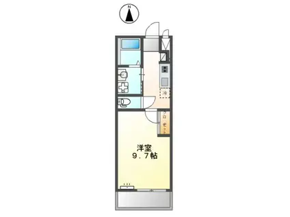 ポルテ ボヌール(1K/2階)の間取り写真