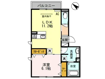 アトール恵比須(1LDK/3階)の間取り写真