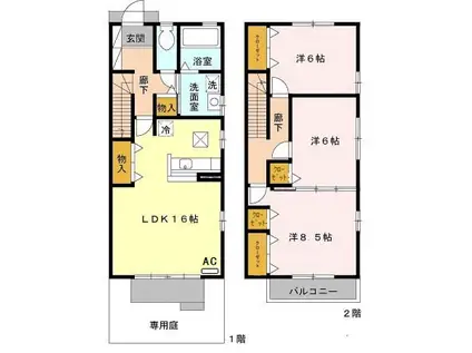 プレリビイエール(3LDK)の間取り写真