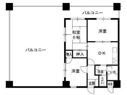 ロイヤルコーポ姫路(3DK/8階)の間取り写真