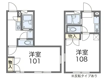 レオパレスアネックス.M.O(1K/1階)の間取り写真