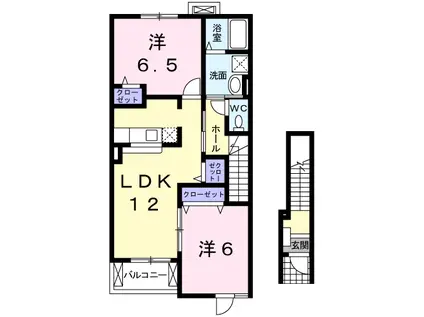 アストーレM(2LDK/2階)の間取り写真