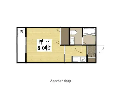 レトア加古川駅前(1K/1階)の間取り写真