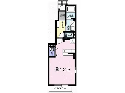 ドゥーファミーユ2(ワンルーム/1階)の間取り写真