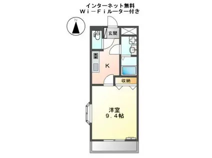 ルミナスハイツ(1K/2階)の間取り写真